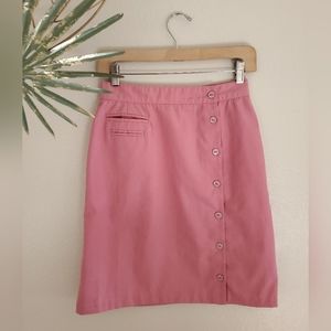 Vintage pink skirt City Girl barbiecore pencil button high waist pastel Mod M